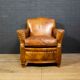 Fauteuil club Art Déco en peau de mouton hollandais des années 1930.