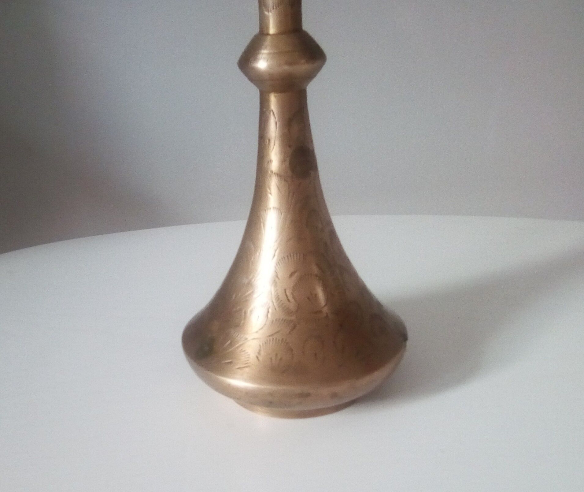 Vintage solid brass soliflore vase