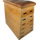 Antique wooden and leather gymnastic box with a jumping hill, 1930er