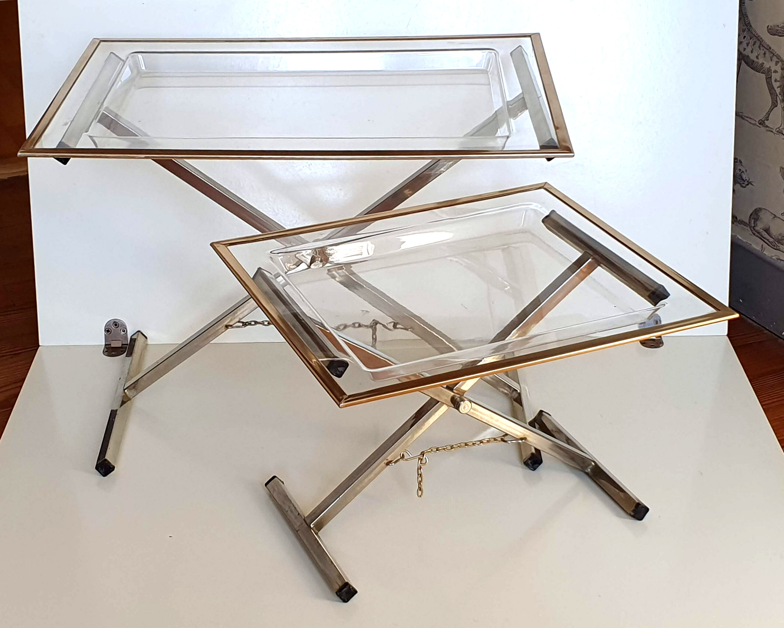Vintage plexiglass side tables 1970