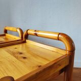 Paire de tables de chevet pin massif 1980