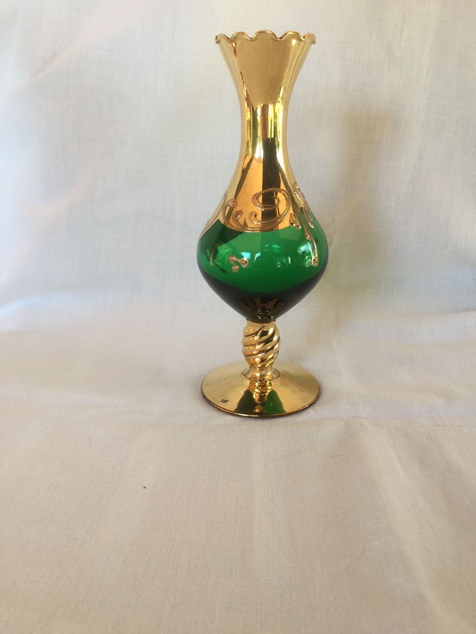 Murano 1960 golden vase with fine gold