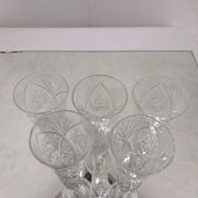 Cut crystal champagne flutes