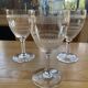 3 crystal wine glasses