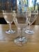 3 crystal wine glasses