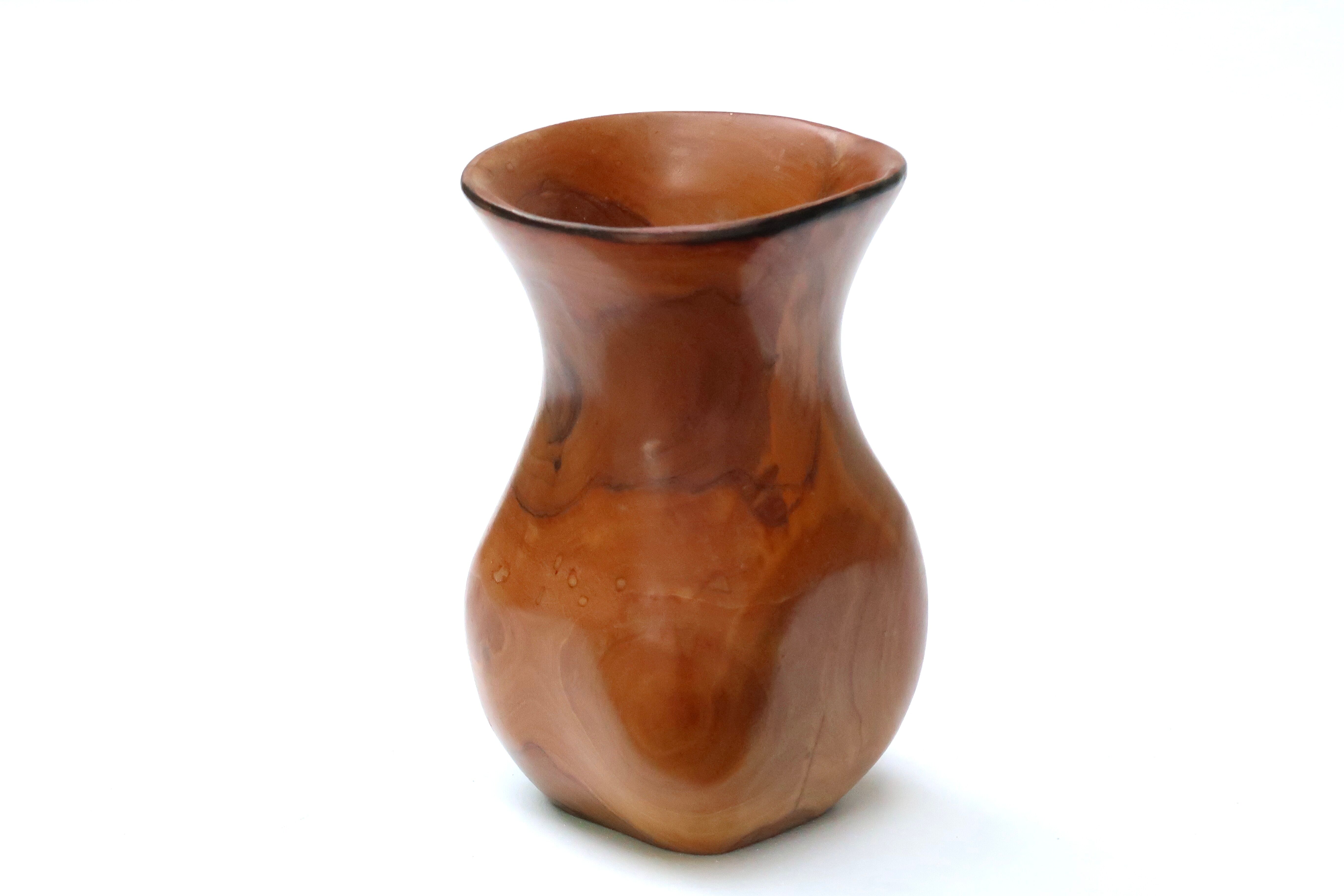 Asymmetrical wooden vase, 60s