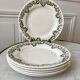 Set of 6 flat plates earthenware New Givors model "RIta" 30s