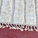 Beni Ouarain rug 240x160 cm – Natural Undyed Wool – Sculpted Relief Pattern