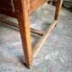 Round wooden farmhouse table