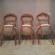 3 chaises Napoléon III  en acajou