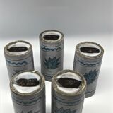 Set of 5 roll vases Alain Maunier Vallauris