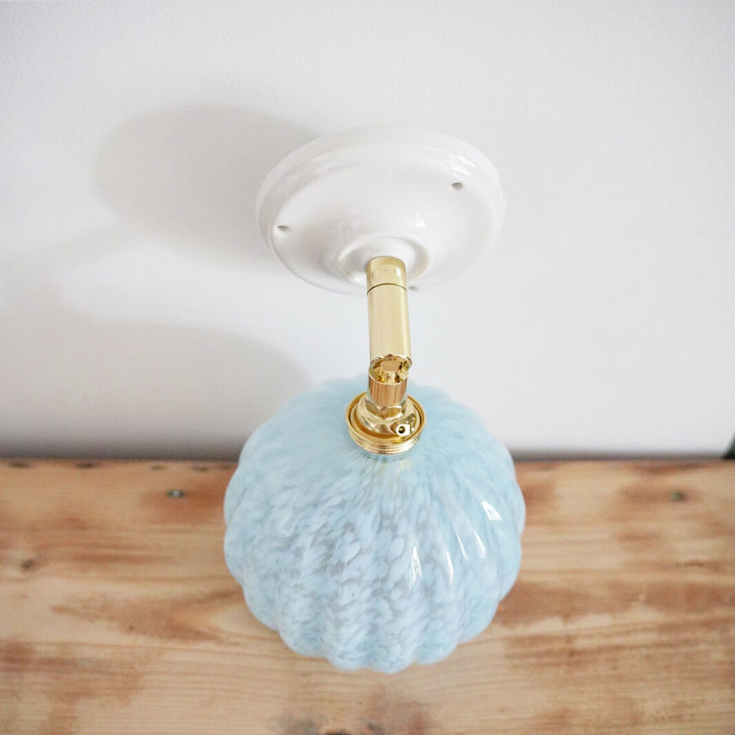 Blue Clichy glass wall light