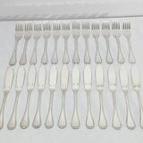 Christofle - 12 Silver-plated Fish Cutlery Sets, Ruban model