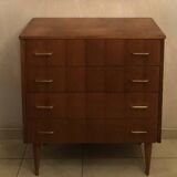 Scandinavian wooden chest of drawers from the 1960s