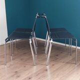 Set of 4 Net Dining Chairs by Daniele Molteni for Bontempi, 1990's