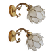 Duo appliques fleurs de nacre