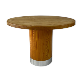 Table en pin massif vintage 1970s