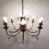 Brass pineapple chandelier, 1970s