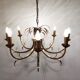 Brass pineapple chandelier, 1970s