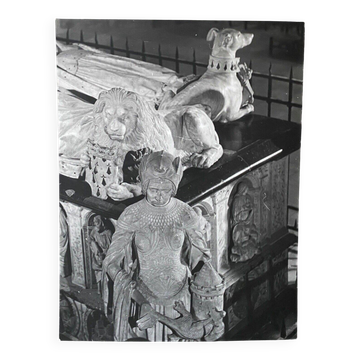 Photo argentique Bernard Darot XXe Statue La Force II