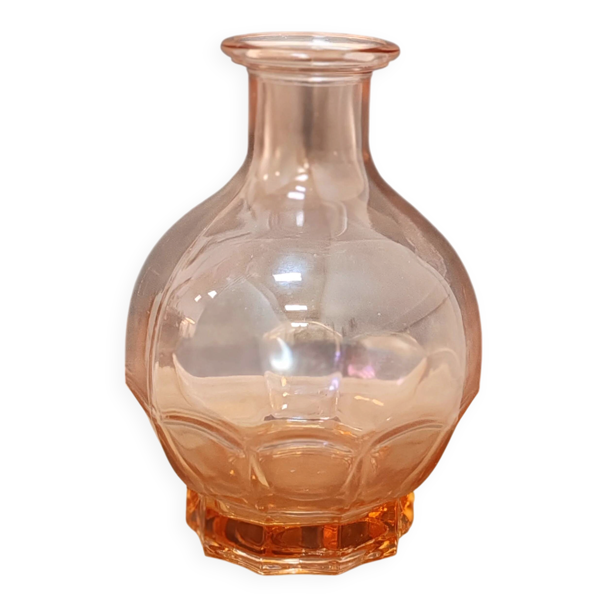 Carafe en verre rose