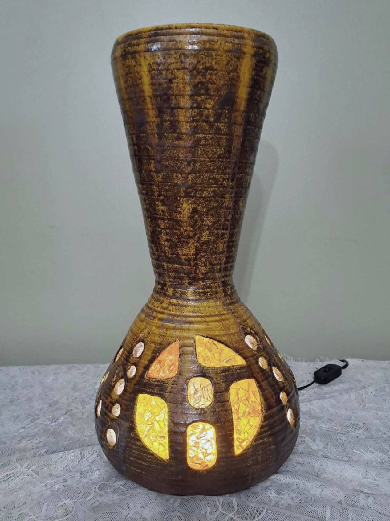 Danish ceramic lamp vase Berte Jessen