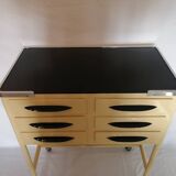 Small console/cabinet serving table from a dental/medical practice from the 1950s.