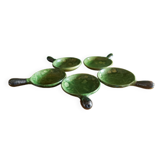 5 cups, Vallauris ceramic pans