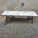 Vintage ceramic coffee table compass legs