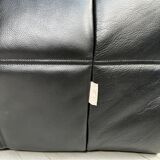 ‘80s vintage leather Kashima 1-seater + ottoman by Michel Ducaroy for Ligne Roset