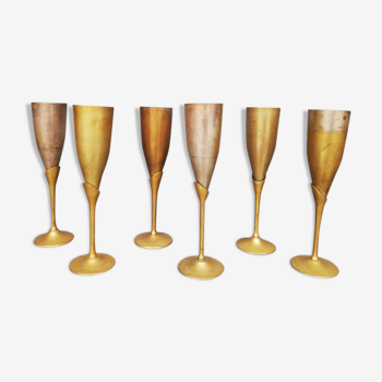 Set de 6 flûtes à champagne vintage