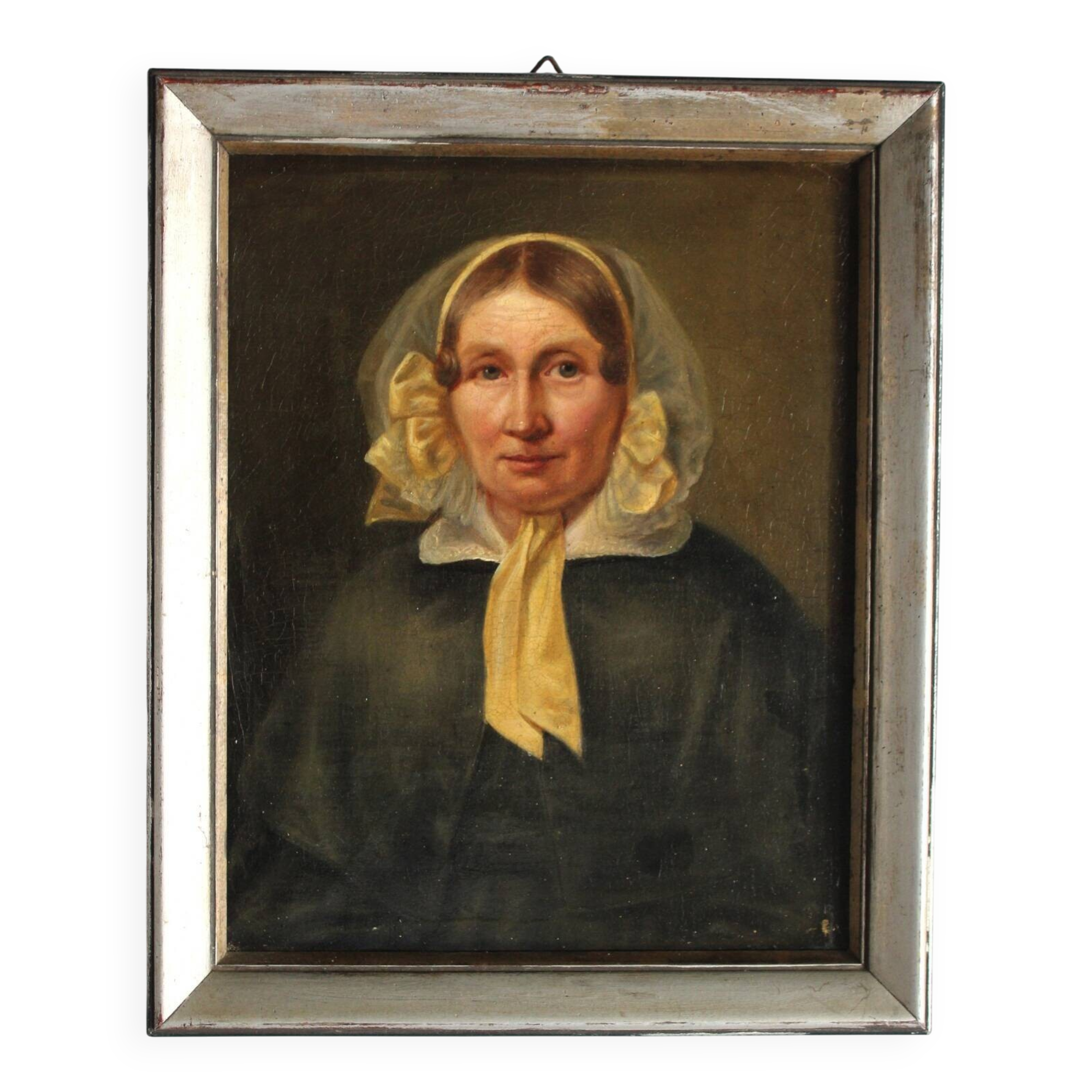 19th Century Portrait of a Lady Oil on Canvas