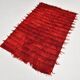 3x5 Wine Red Long Hairy Vintage Kilim Rug, 108x162Cm
