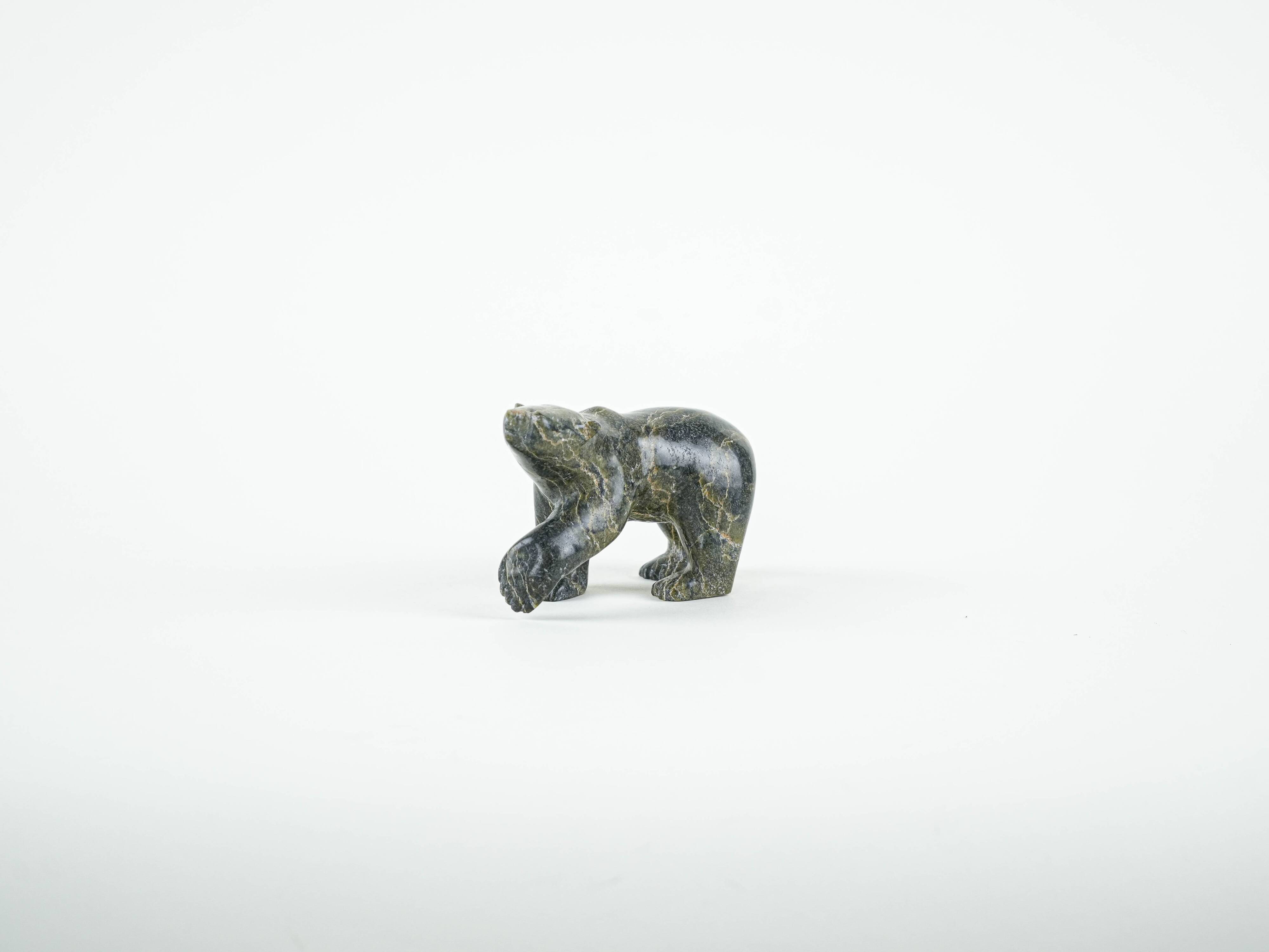 Stone bear figurine, Danish design, 1970s, made in Denmark