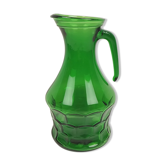 Green glass jug 22.5 cm