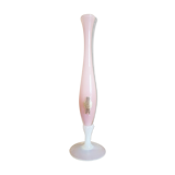 Vintage pink opaline soliflore vase Height 24 cm