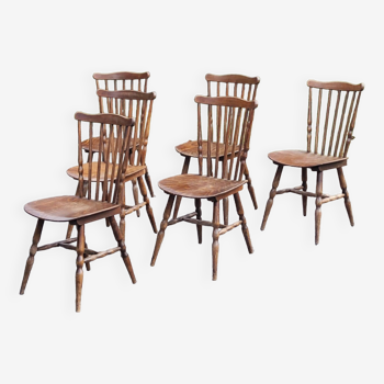 Set of 6 vintage Baumann bistro chairs from the 60s