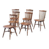 Set of 6 vintage Baumann bistro chairs from the 60s