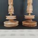 Pair of candlestick candlestick in onyx and brass H28cm TBE