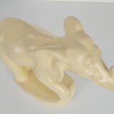 Art deco Ceramic Sculpture Elephant,Czechoslovakia,1930