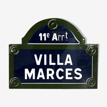 60's vintage Villa Brands enamel plate