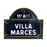 Plaque émaillée Villa Marques vintage 60's