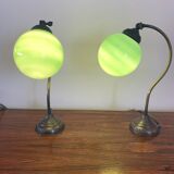 Antique Art Nouveau lamps