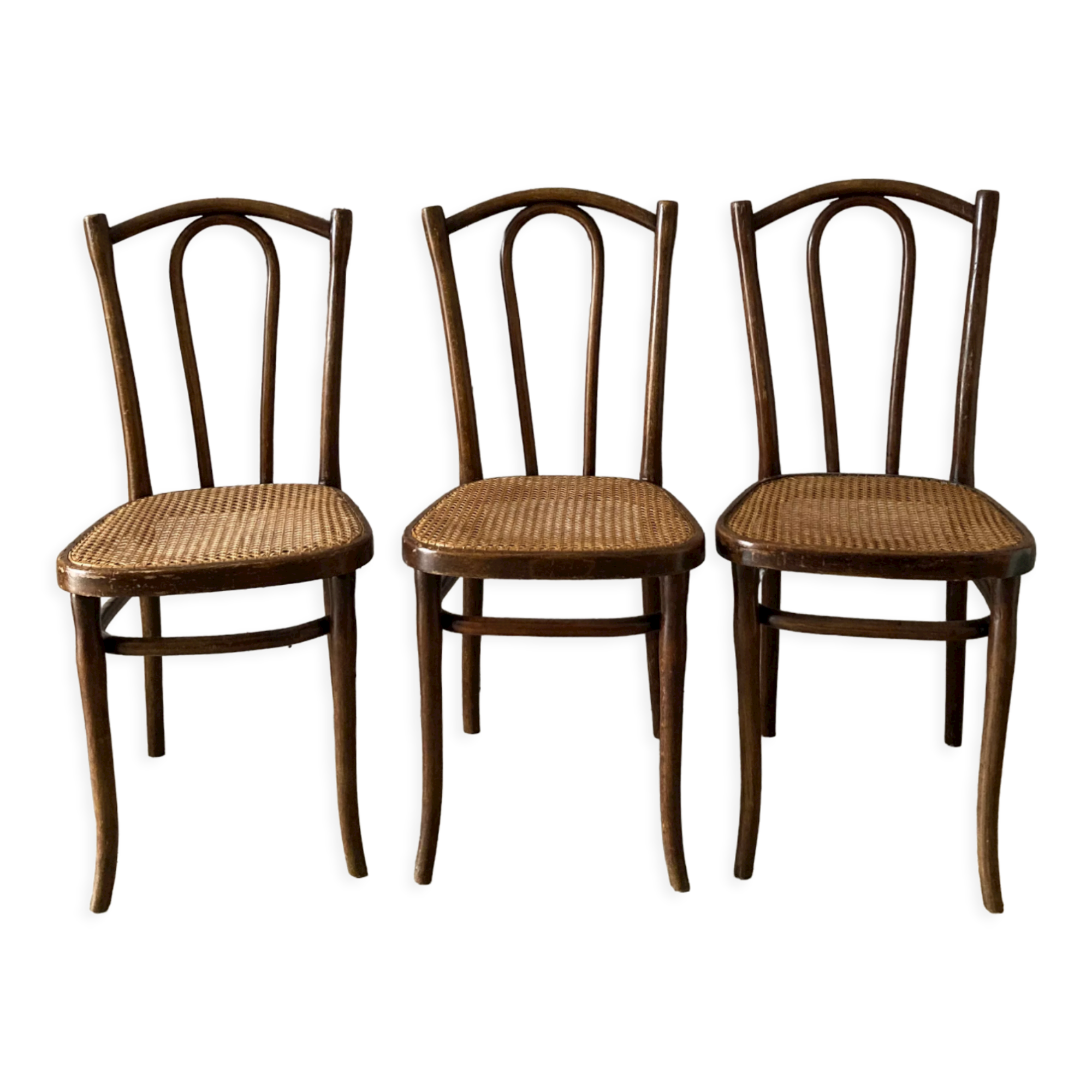 Series of 3 Thonet chairs
