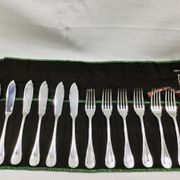 Couverts à poisson perles, Christofle