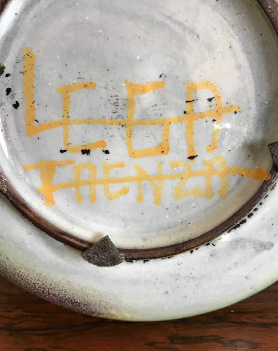 Ceramic table middle of Lega Faenza Italy 1960s