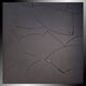 Monochrome black minimalist abstract painting