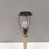 Old table lamp in solid brass with a bakelite socket and shade holder.