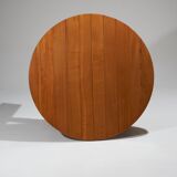 Extendable elm table, Maison Regain 1980s