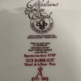 Vide-Poche en Porcelaine -Manufacture du Lys Royal avec décor aux Barbeaux